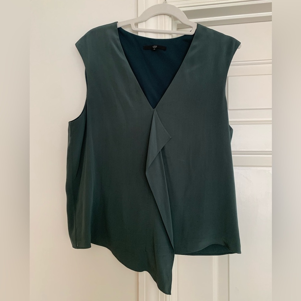 Dark Green Tibi Blouse